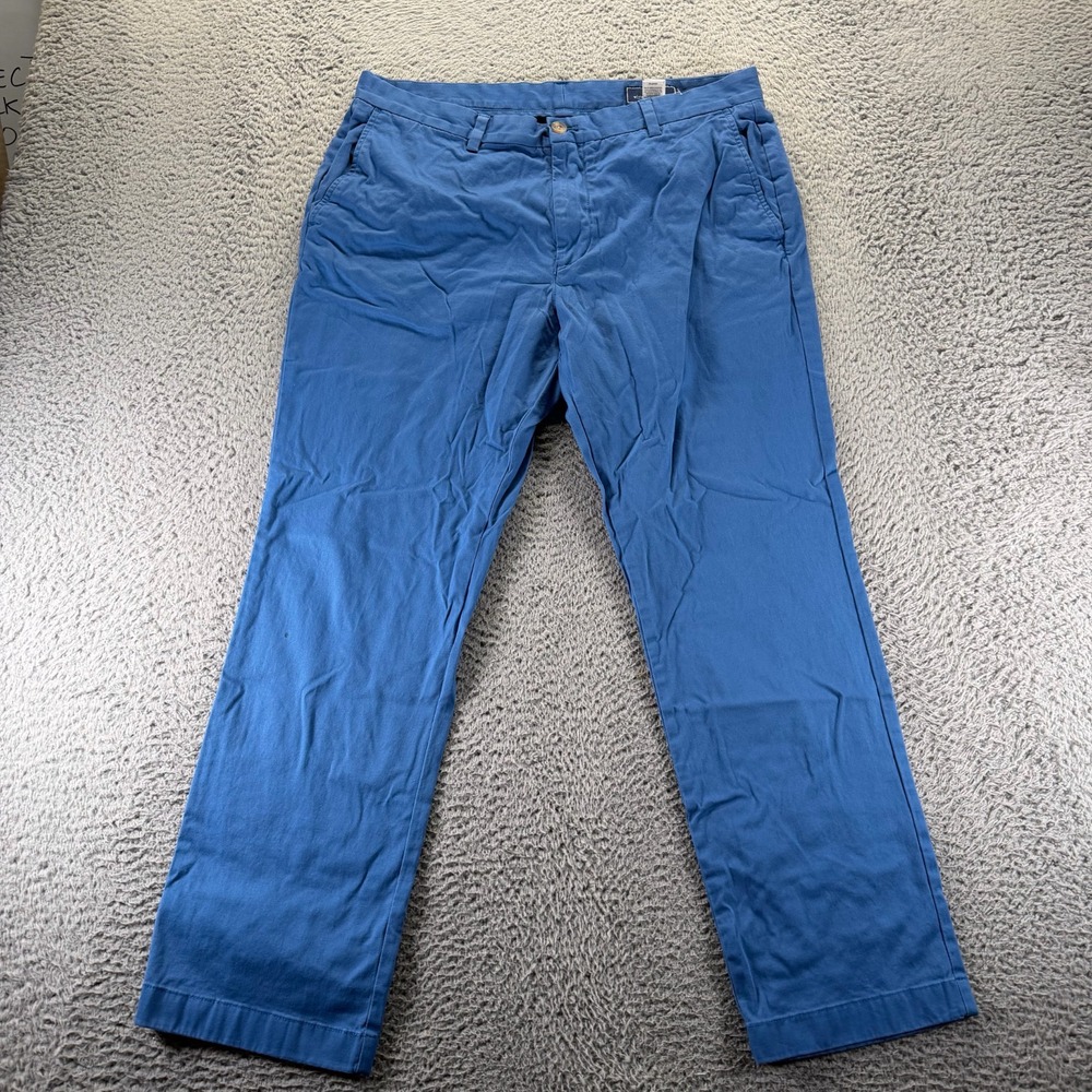 Vineyard Vines Pant Men 36x30 Blue Cotton Chino Straight Business Career Stretch